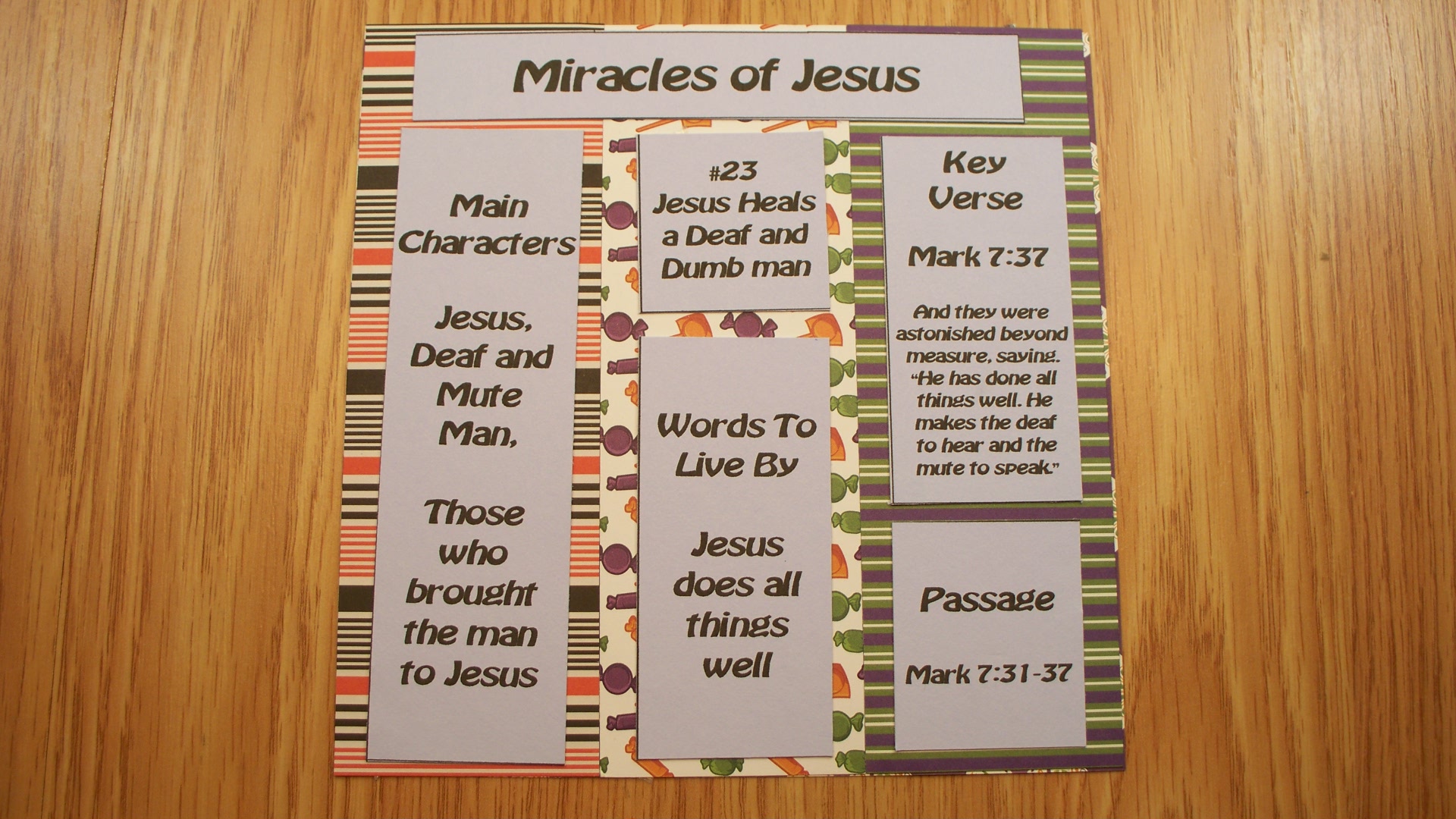 Jesus Heals a Deaf Mute Papercraft Activity